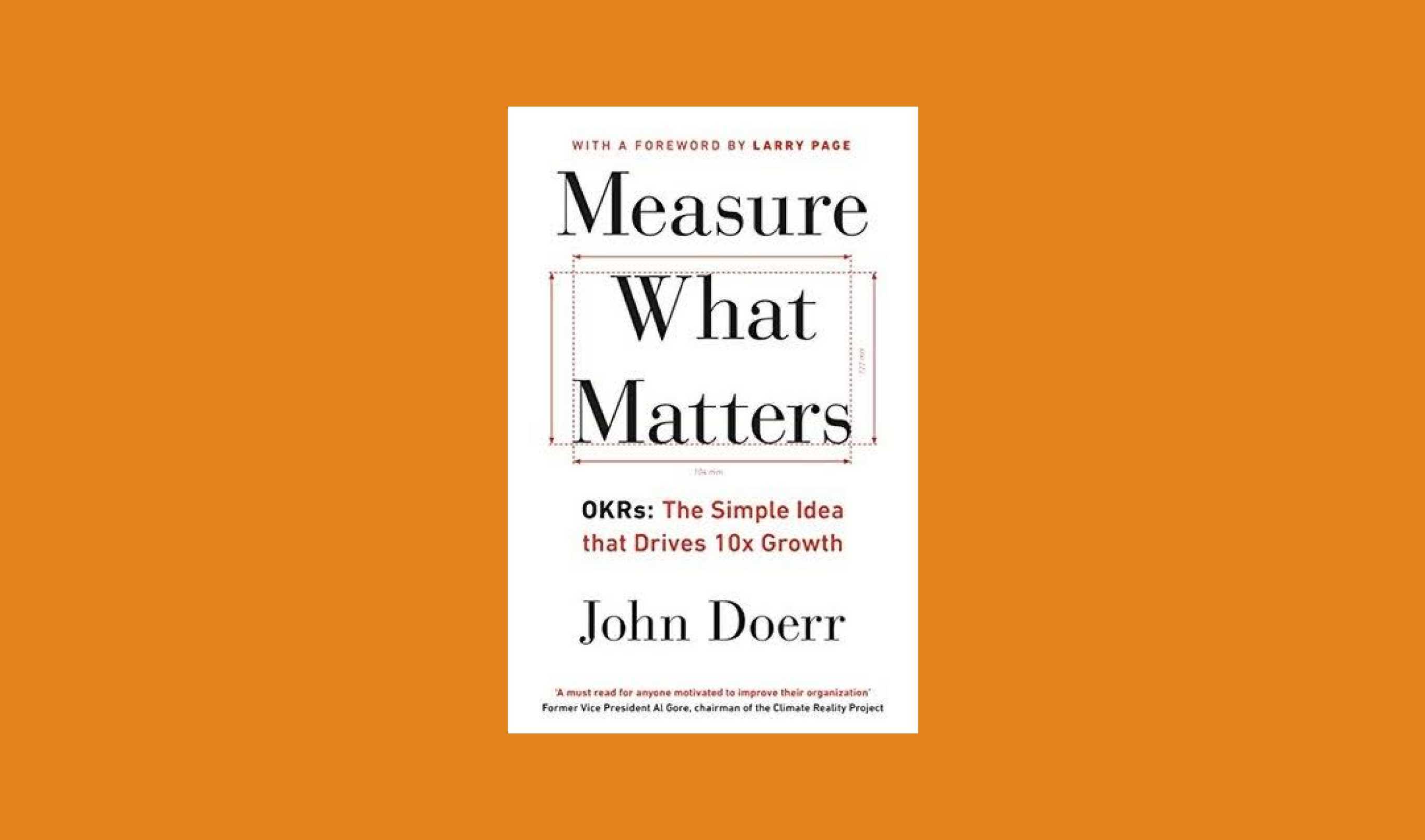 Measure what matters book cover