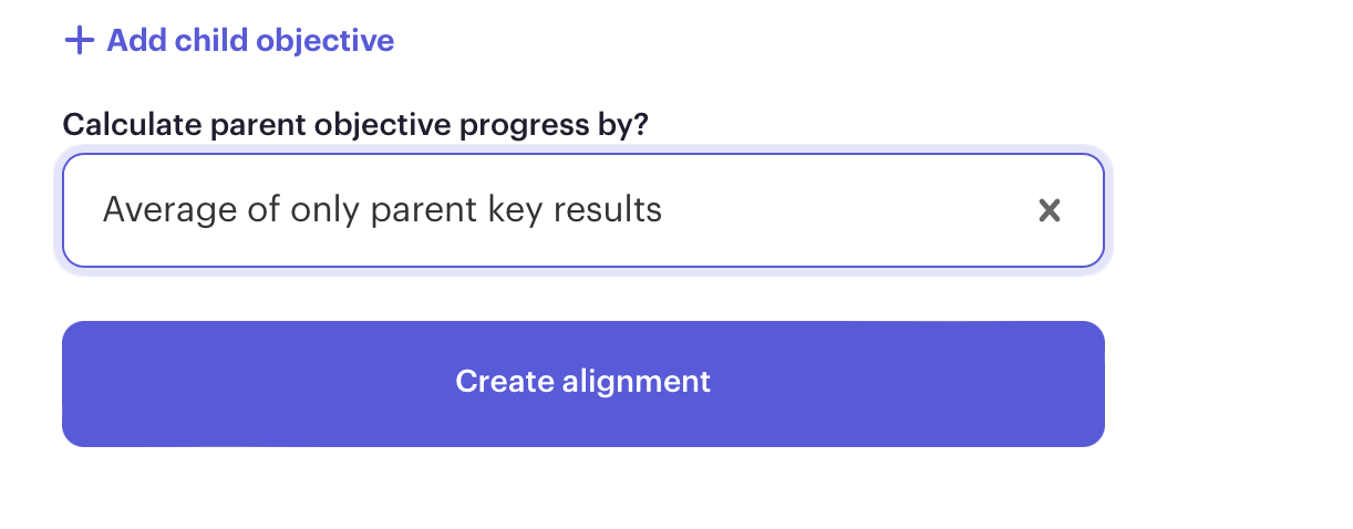 Beam alignment set to use the average of only parent key results, with a Create alignment button