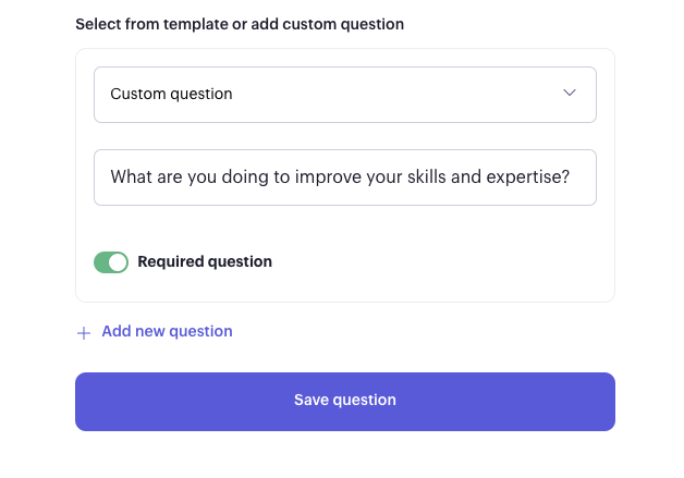 Beam custom check-in question set as a required question