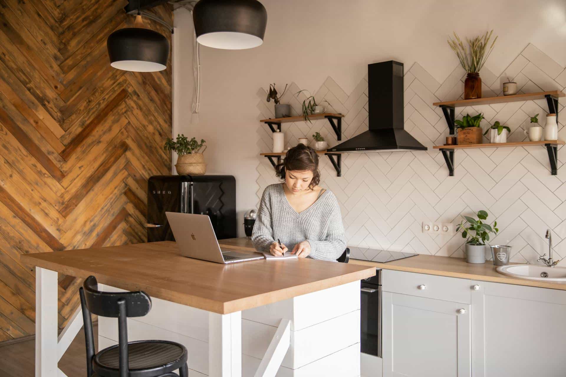 woman working at her desk working