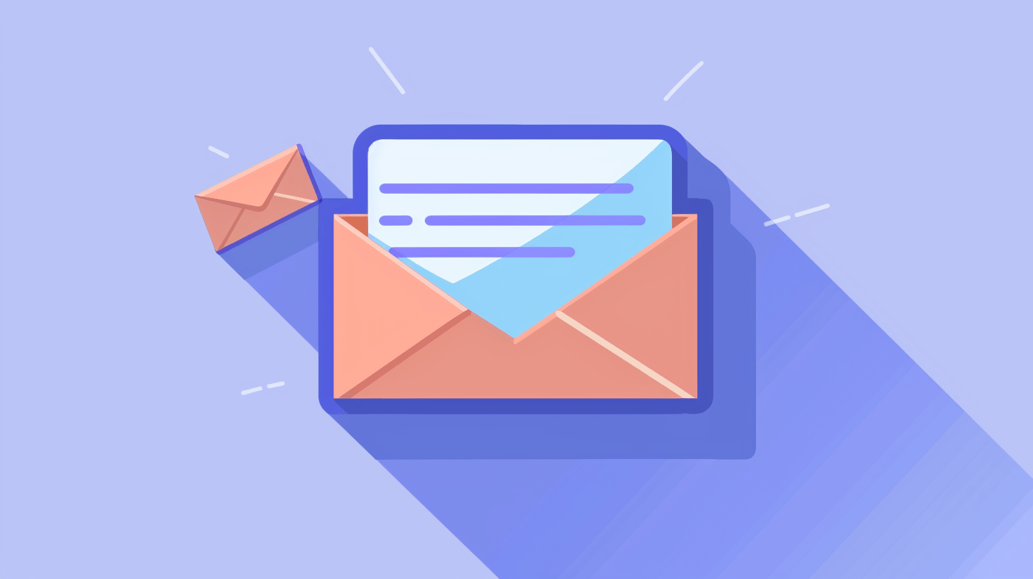 Illustration of an open envelope with a letter inside
